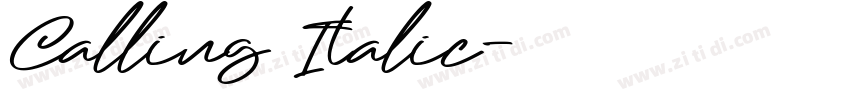 Calling Italic字体转换